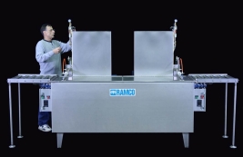 RAMCO Multi-stage all pneumatic small parts washing system